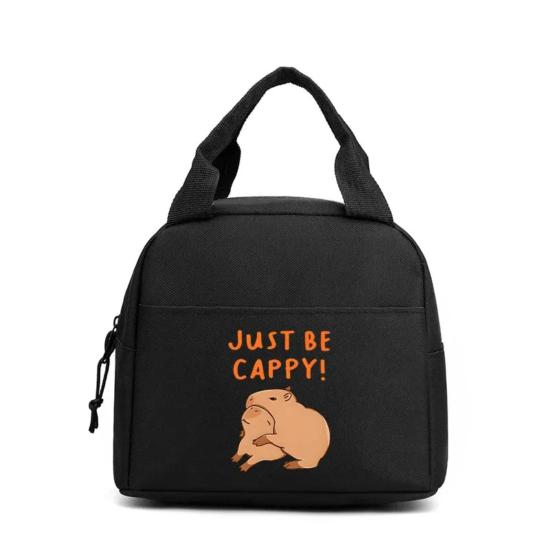 Kawaii Cartoon Capybara Insulated Lunch Bag 🍱✨ - Fun Bento Cooler for Kids & Adults 🌟 Perfect for Office, School & Picnics! 🐾