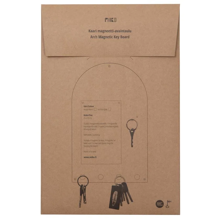 Key holder, magnetic arc