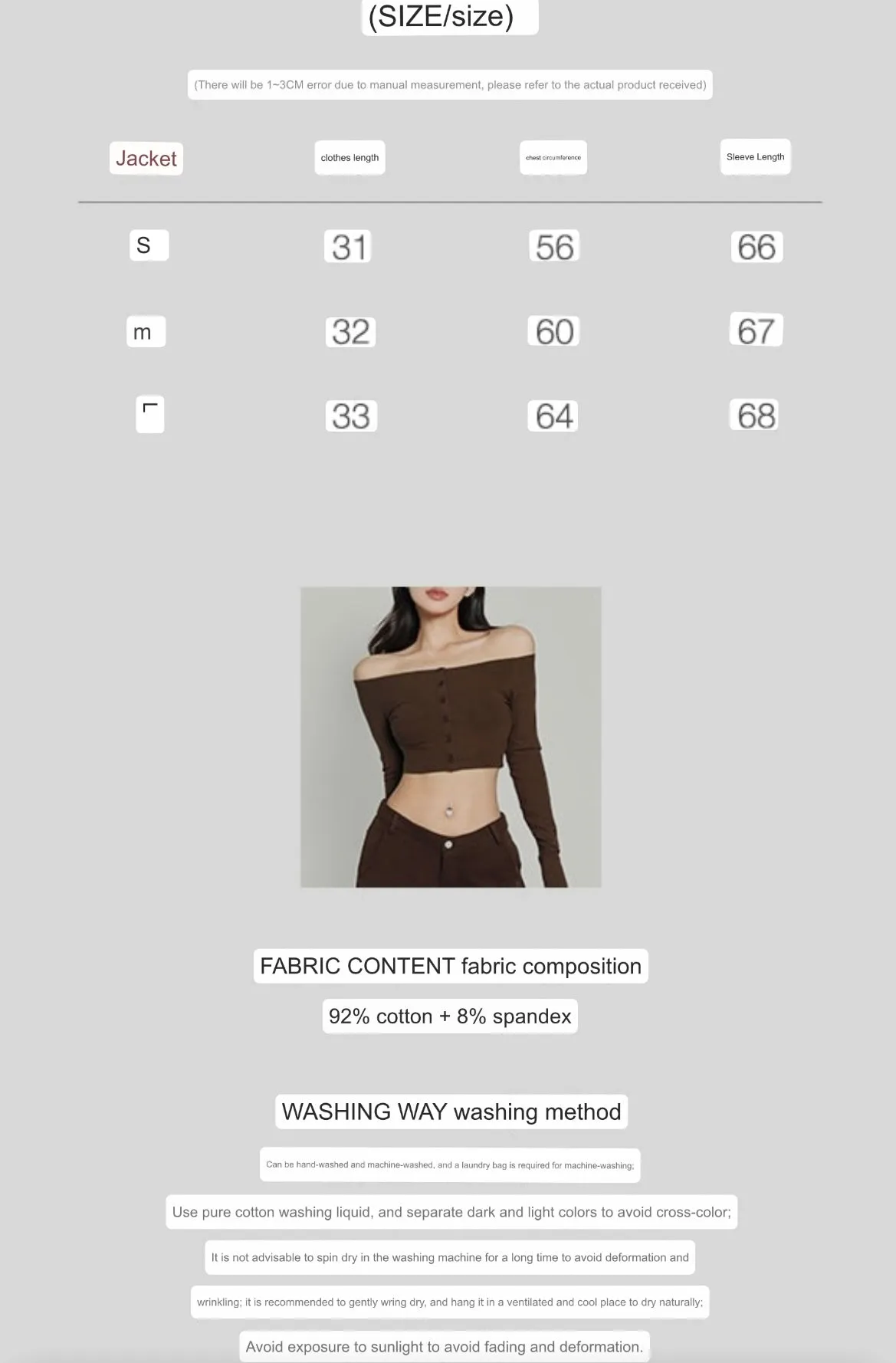 Kiara Solid Color One-shoulder Long-sleeved Off the Shoulder Slim Cropped Top