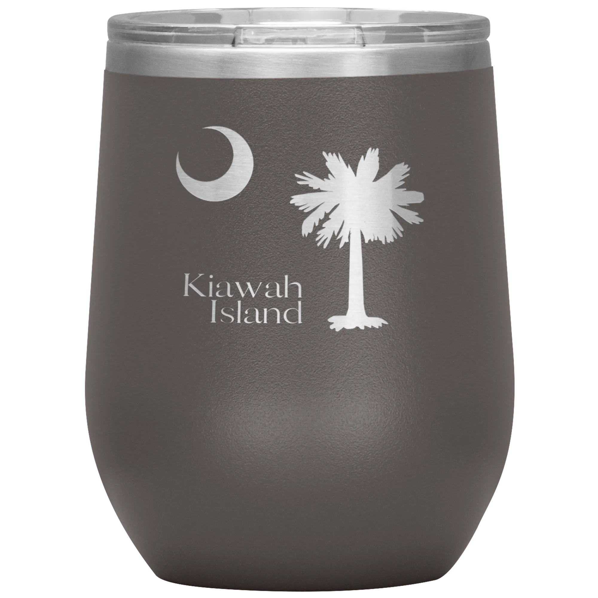 Kiawah Island Palm Tree Wine Tumbler