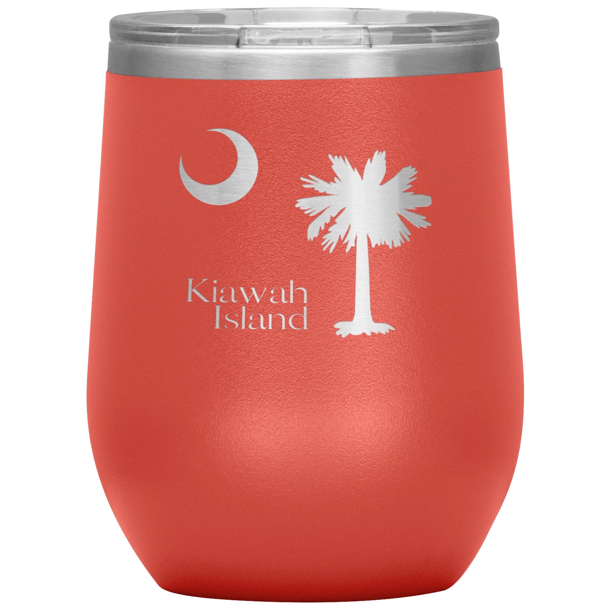 Kiawah Island Palm Tree Wine Tumbler