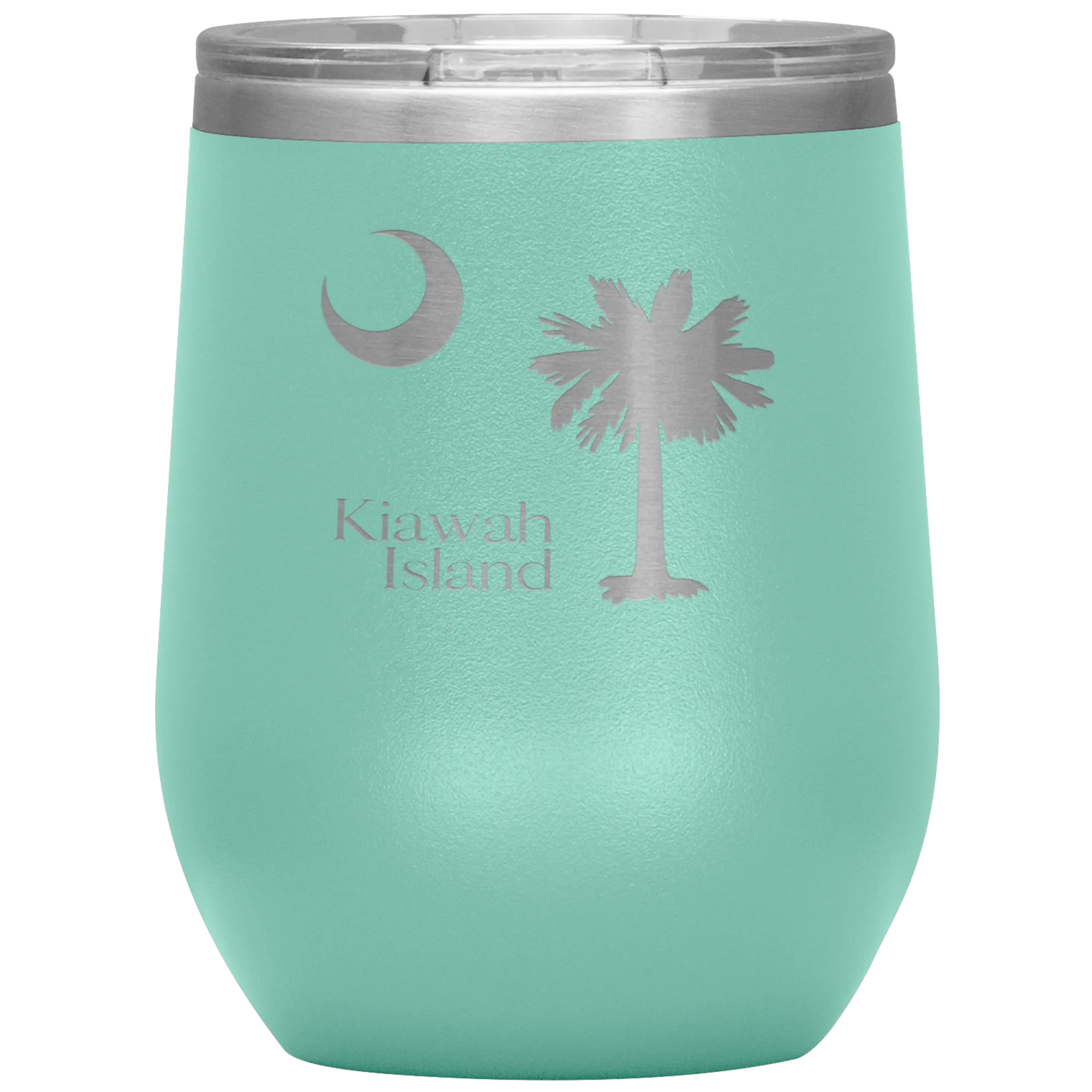 Kiawah Island Palm Tree Wine Tumbler