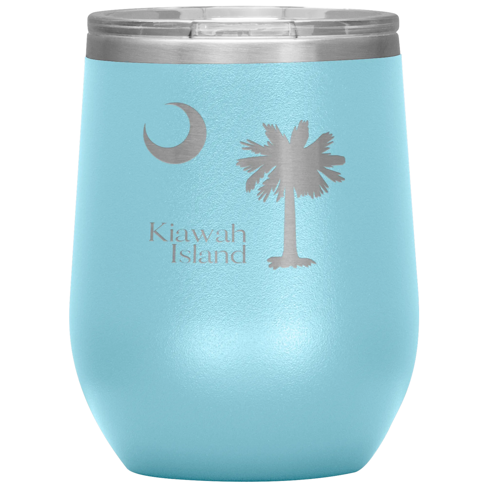 Kiawah Island Palm Tree Wine Tumbler