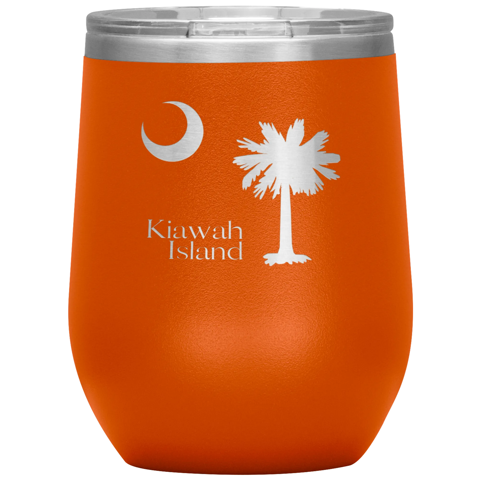 Kiawah Island Palm Tree Wine Tumbler