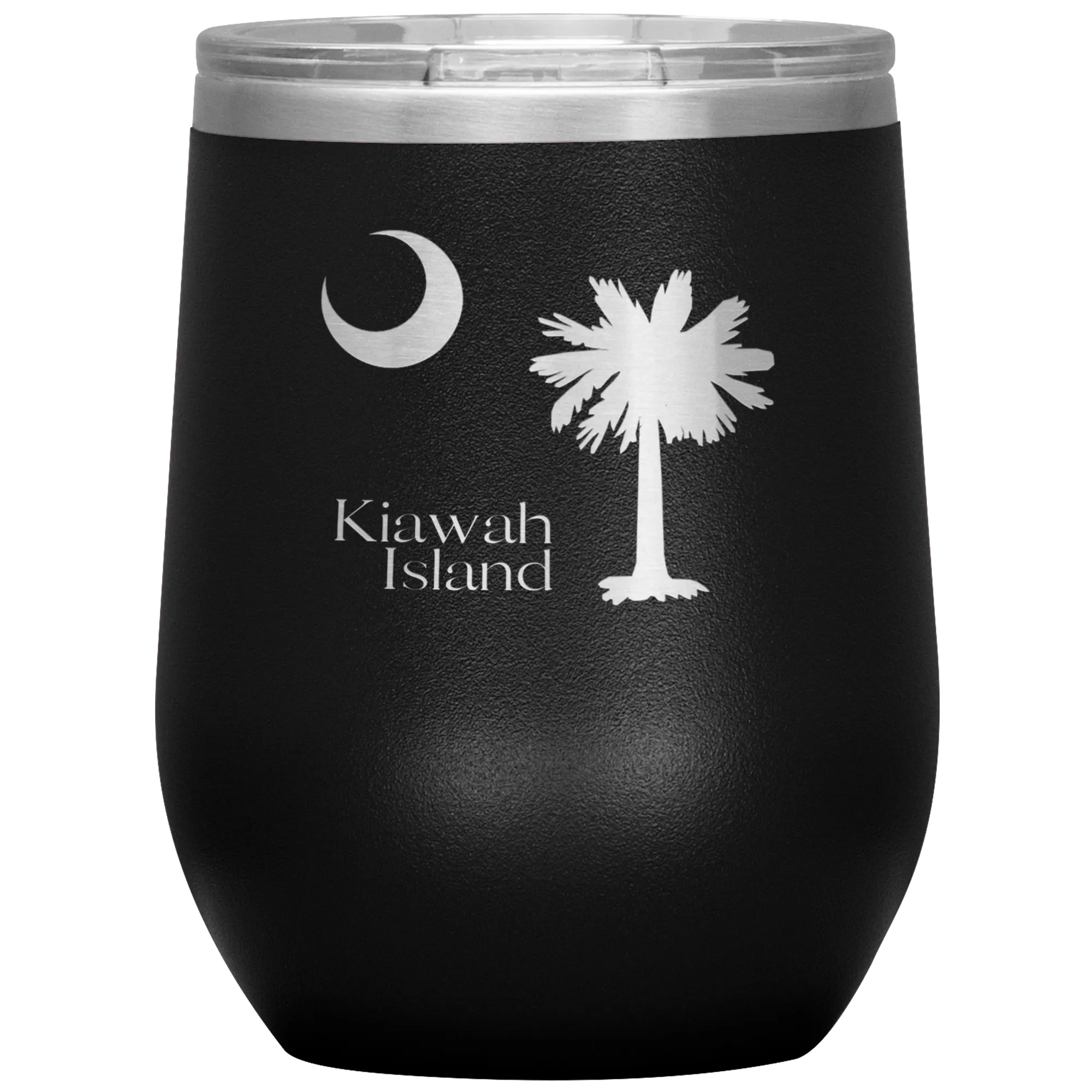 Kiawah Island Palm Tree Wine Tumbler