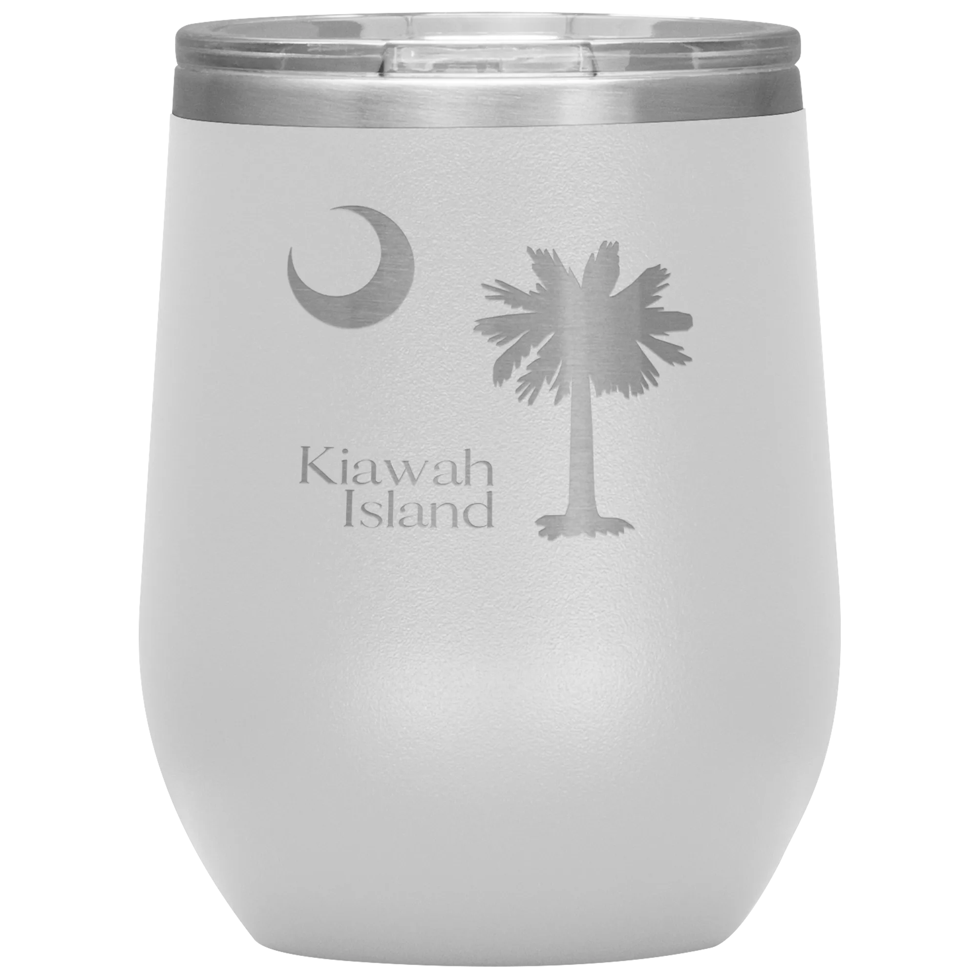 Kiawah Island Palm Tree Wine Tumbler