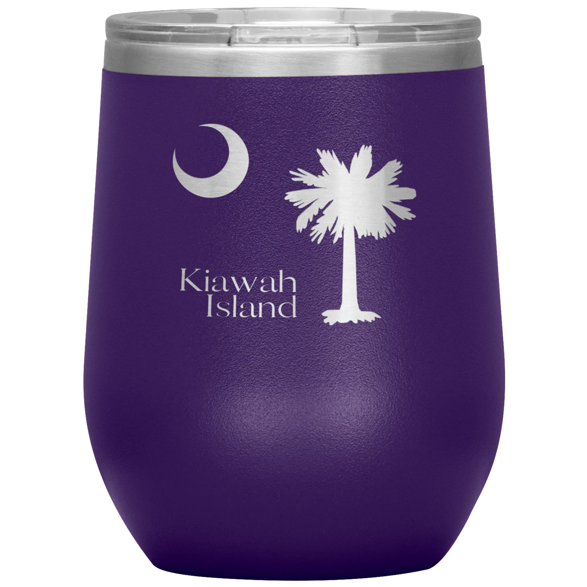 Kiawah Island Palm Tree Wine Tumbler