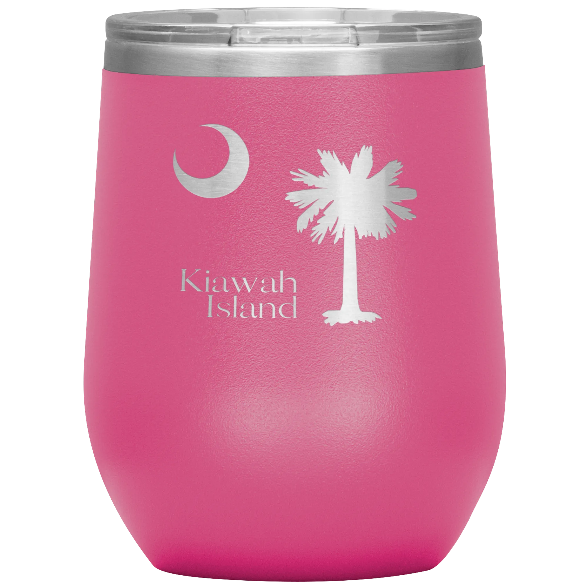 Kiawah Island Palm Tree Wine Tumbler
