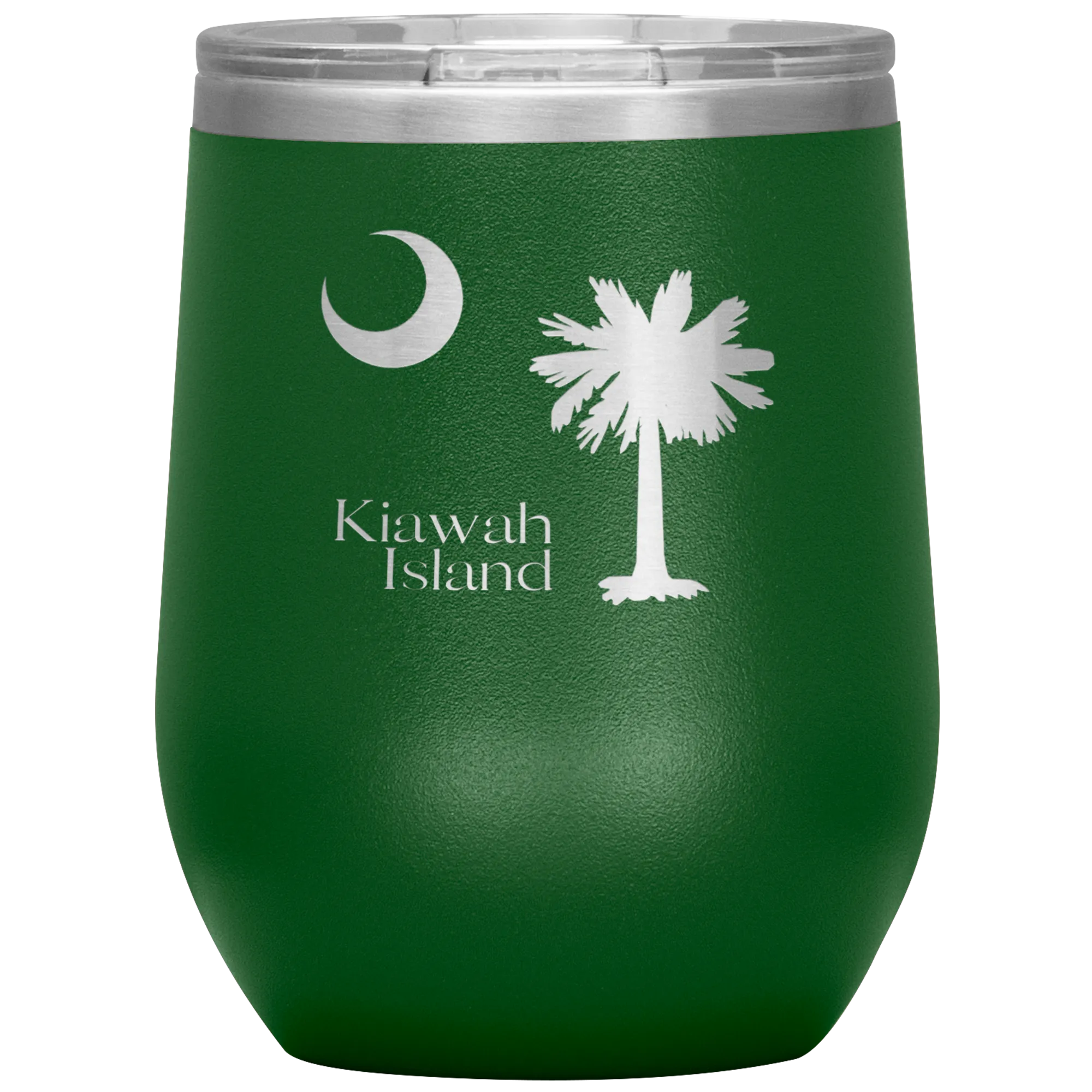 Kiawah Island Palm Tree Wine Tumbler