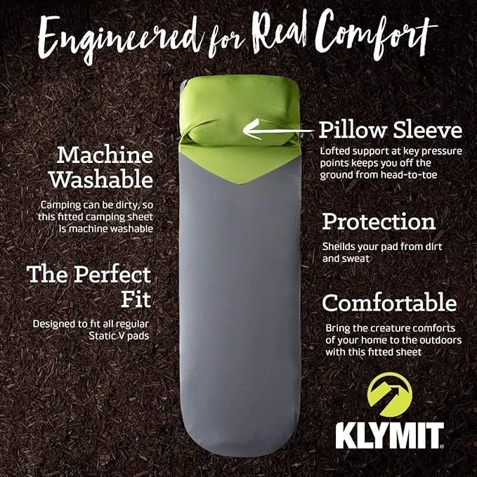Klymit Static V Inflatable Camping Pad and Sheet for Hiking and Backpacking, Orange