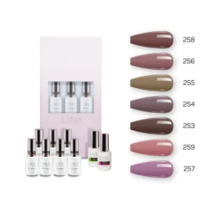Lavis Holiday Collection: 7 Gel Polishes, 1 Base Gel, 1 Top Gel - Set 17 - 258, 256, 255, 254, 253, 259, 257   BT