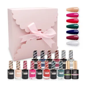 LDS Holiday Gift Bundle: 7 Gel & Lacquer, 1 Base Gel, 1 Top Gel - 056, 084, 042, 032, 140, 136, 003