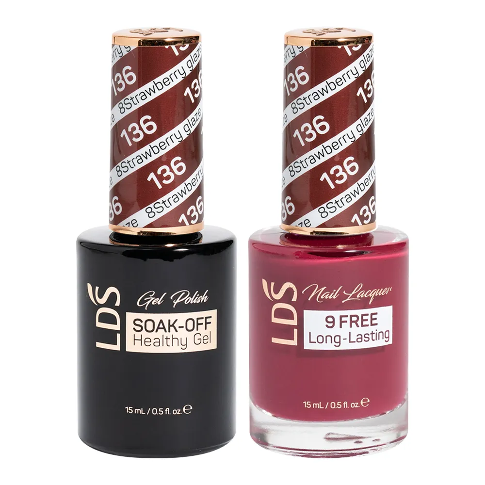 LDS Holiday Gift Bundle: 7 Gel & Lacquer, 1 Base Gel, 1 Top Gel - 056, 084, 042, 032, 140, 136, 003