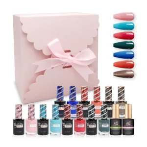 LDS Holiday Gift Bundle: 7 Gel & Lacquer, 1 Base Gel, 1 Top Gel - 143, 145, 142, 072, 147, 146, 089