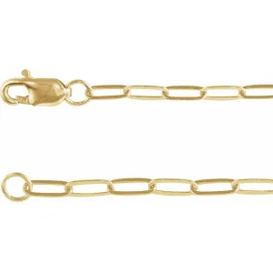 Link Chain 14K Solid Gold 2.1mm