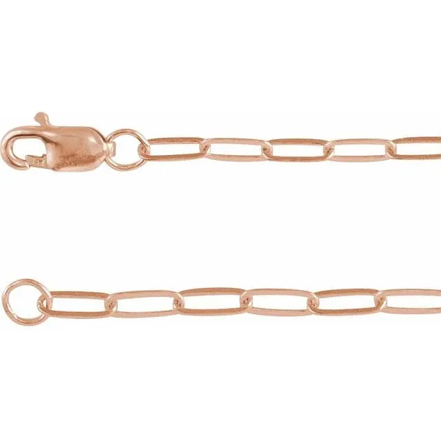 Link Chain 14K Solid Gold 2.1mm