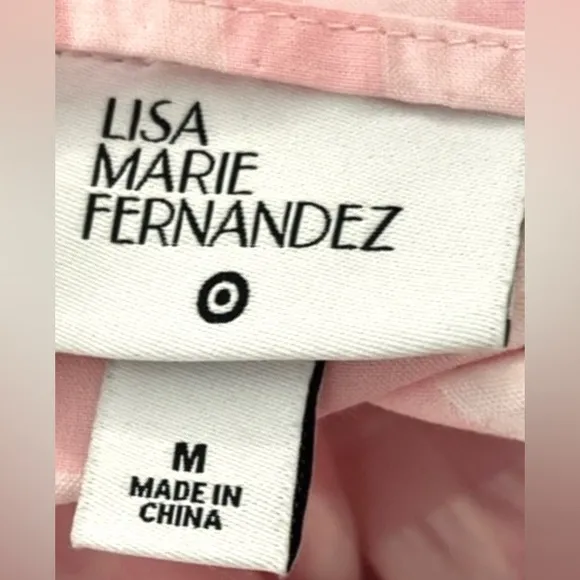 Lisa Marie Fernandez x Target All Cotton gingham dress pink &amp; white color size M