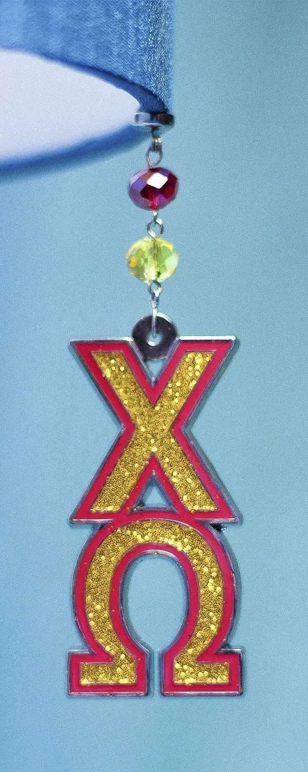 Logo Bling - Chi Omega   (Set of 3)  MAGNETIC ORNAMENT