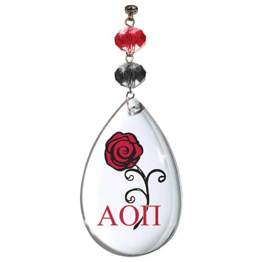 Logo Crystal - Badge - Alpha Omicron Pi  (Set of 3) - MAGNETIC ORNAMENT
