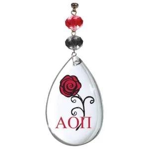 Logo Crystal - Badge - Alpha Omicron Pi  (Set of 3) - MAGNETIC ORNAMENT