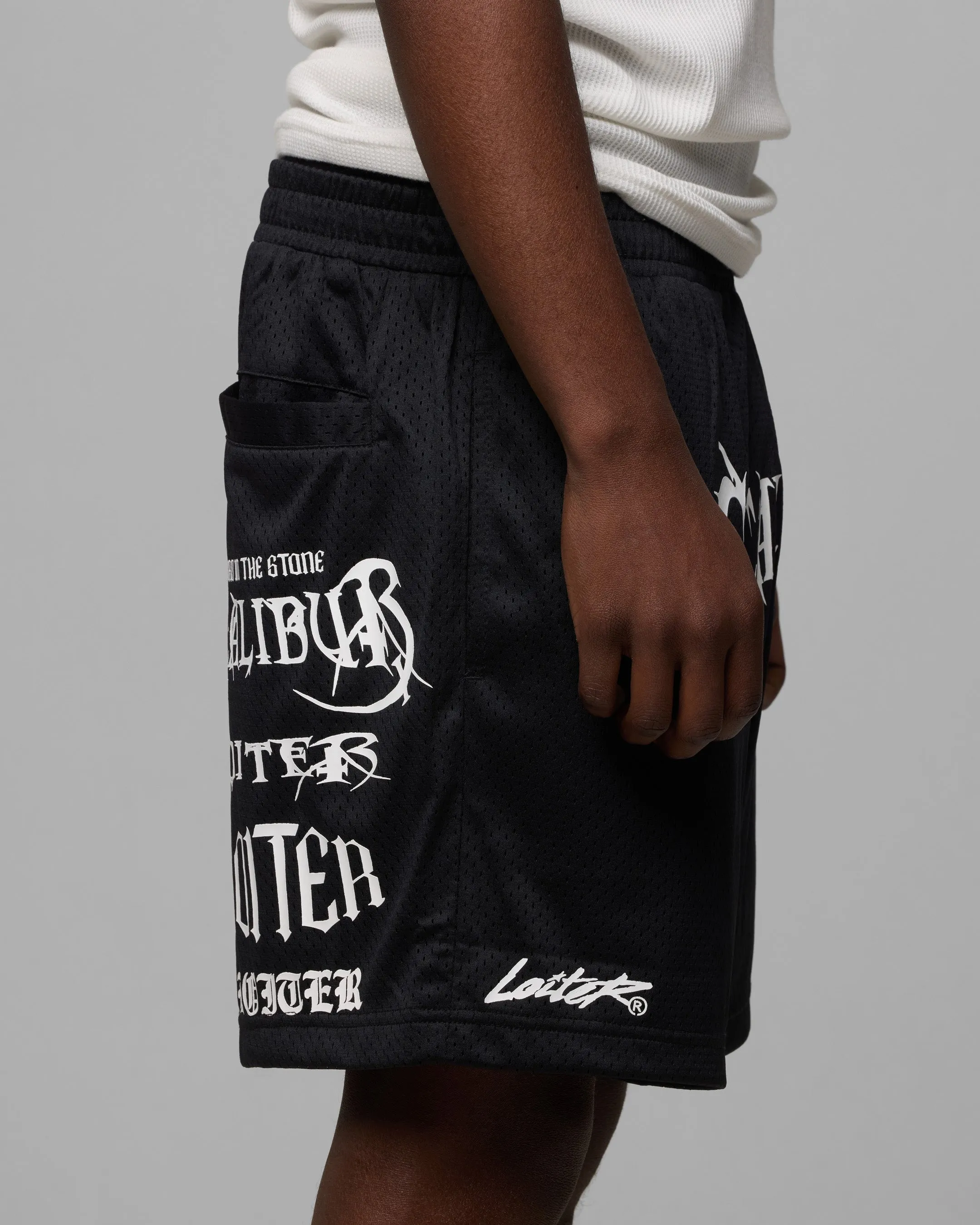 Loiter Excalibur Mesh Shorts Black
