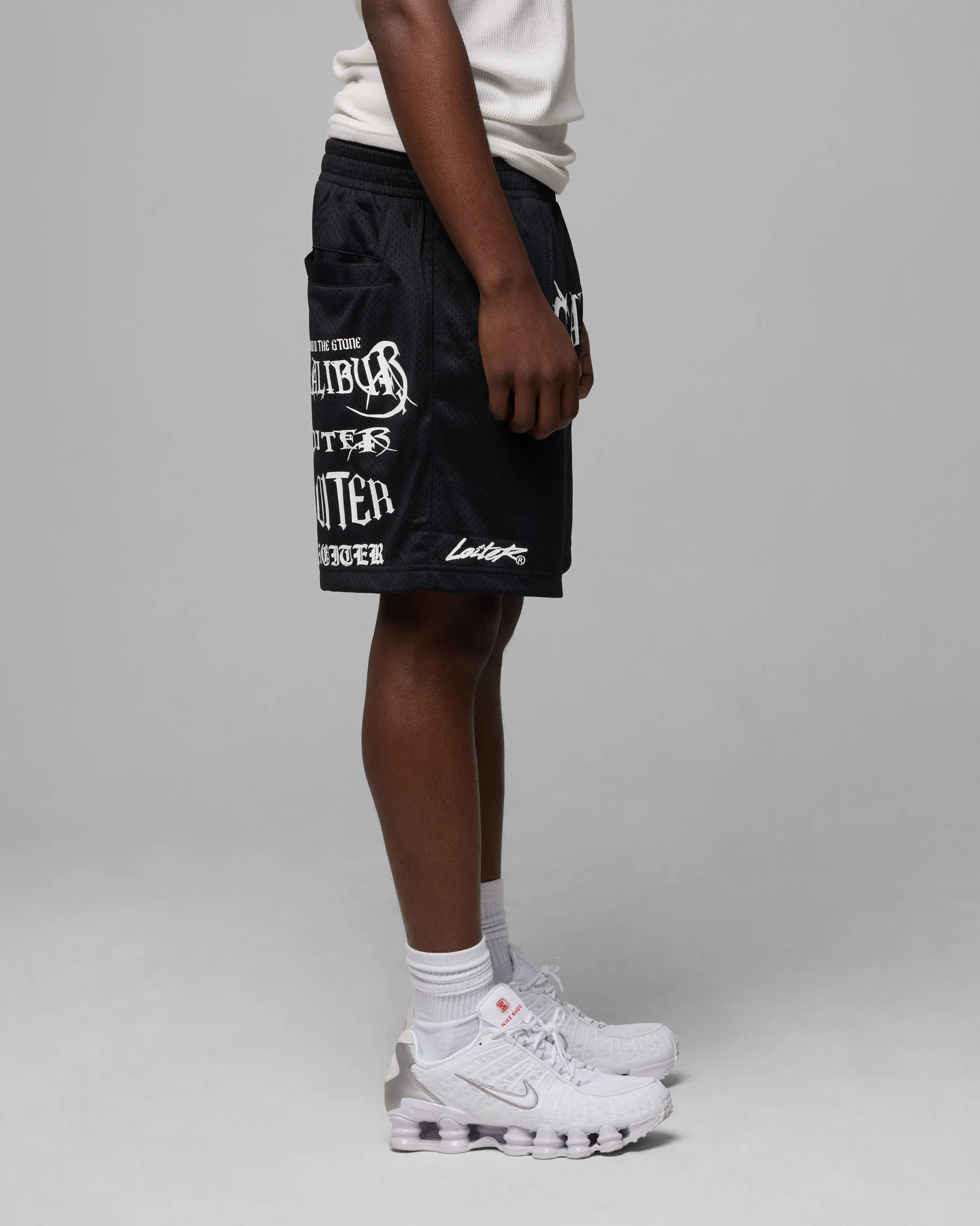 Loiter Excalibur Mesh Shorts Black