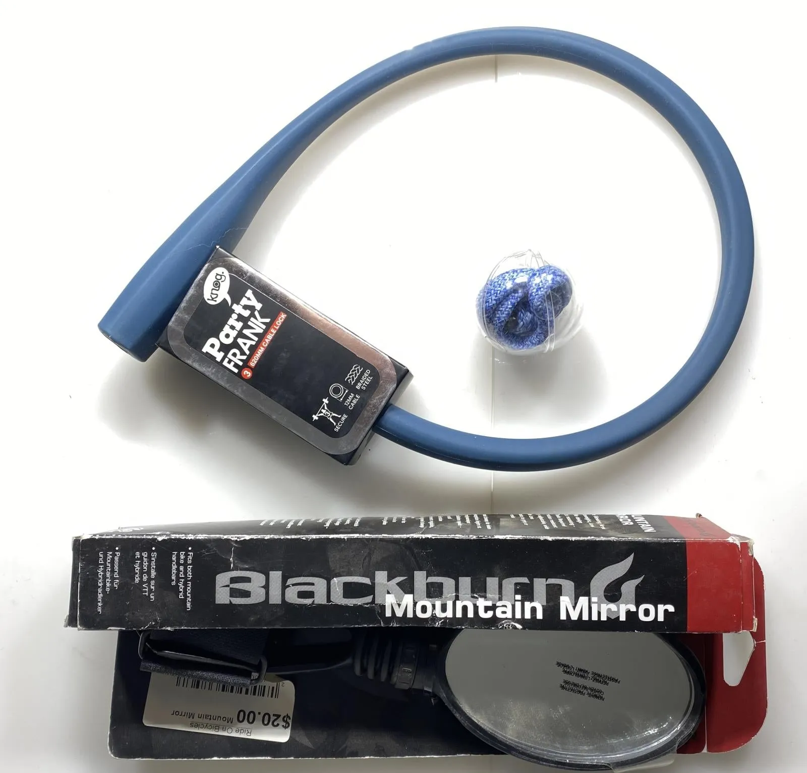 Lot of Bike Cycling Accessory Kit/ Pump, Lock, Mirror, Cup Holder, and Straps