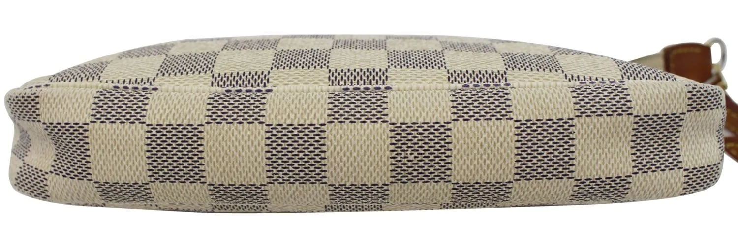 LOUIS VUITTON Damier Azur Pochette Accessoires Long Strap Pouch