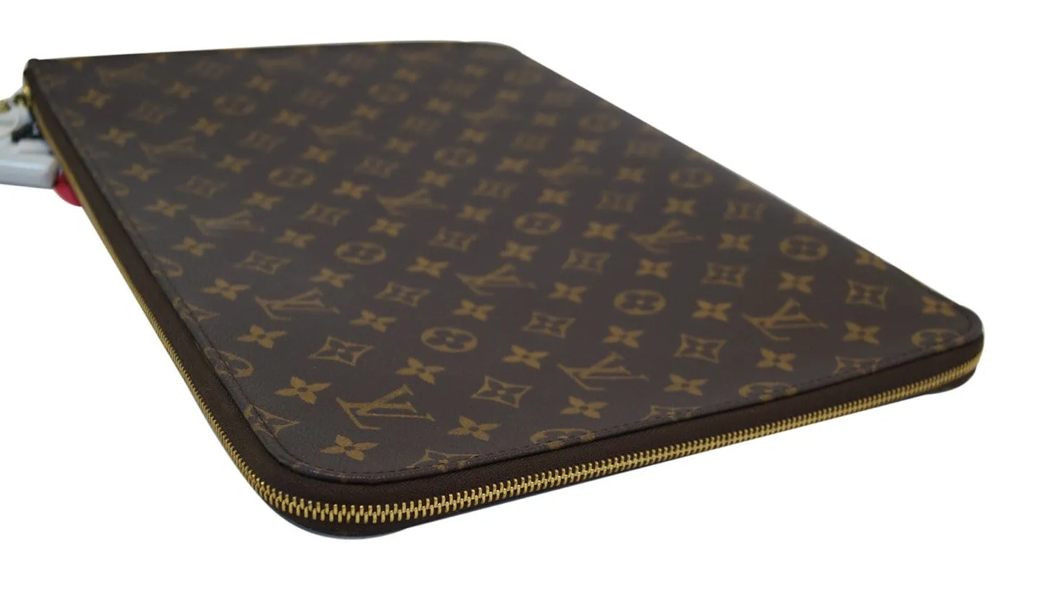LOUIS VUITTON Monogram Brown Poche Documents Briefcase Clutch