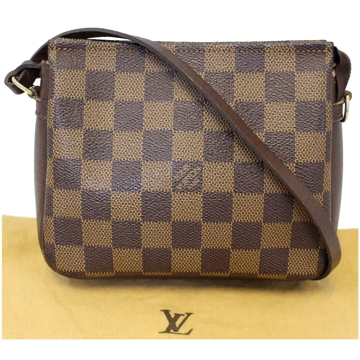 LOUIS VUITTON Truth Damier Ebene Makeup Pouch Bag Brown