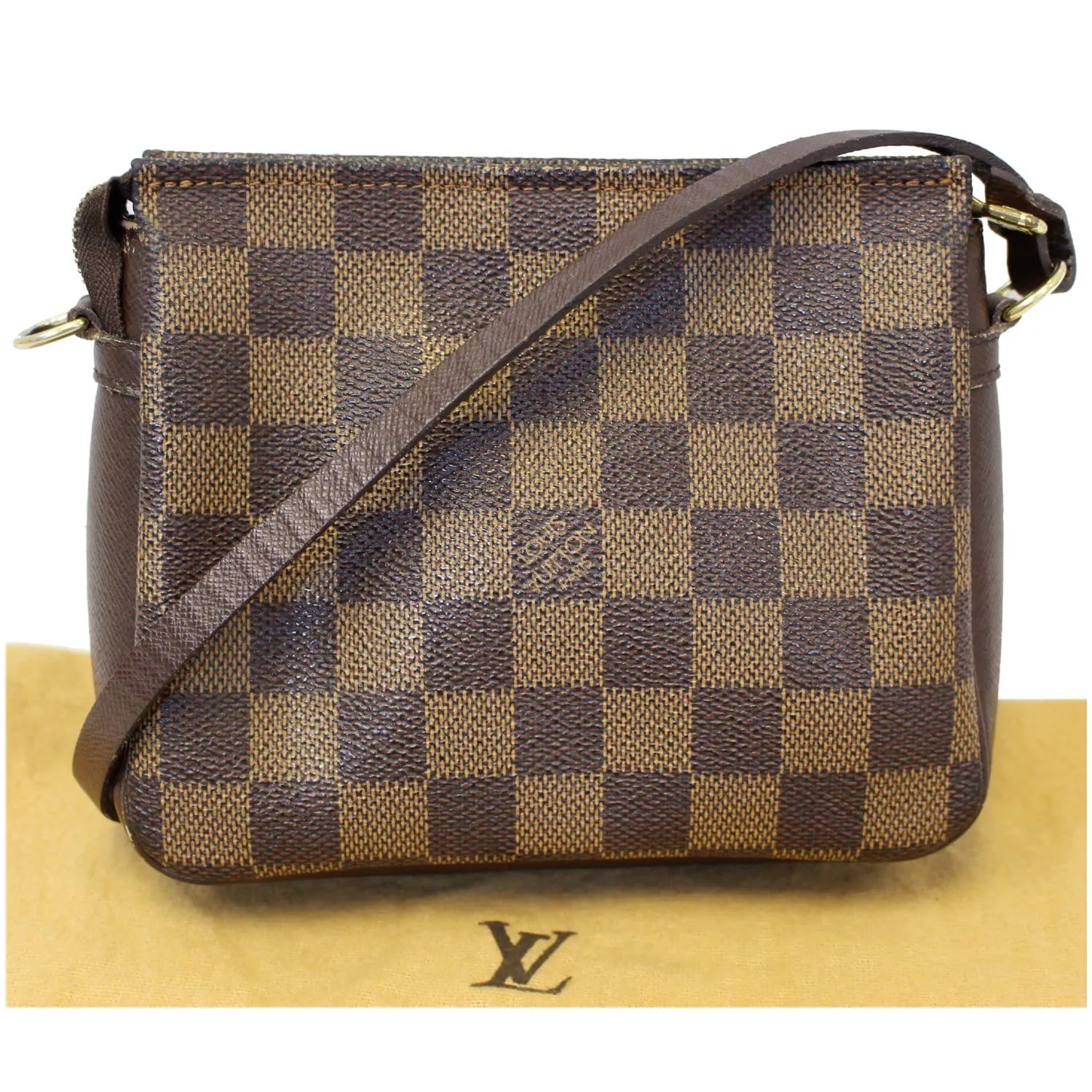 LOUIS VUITTON Truth Damier Ebene Makeup Pouch Bag Brown