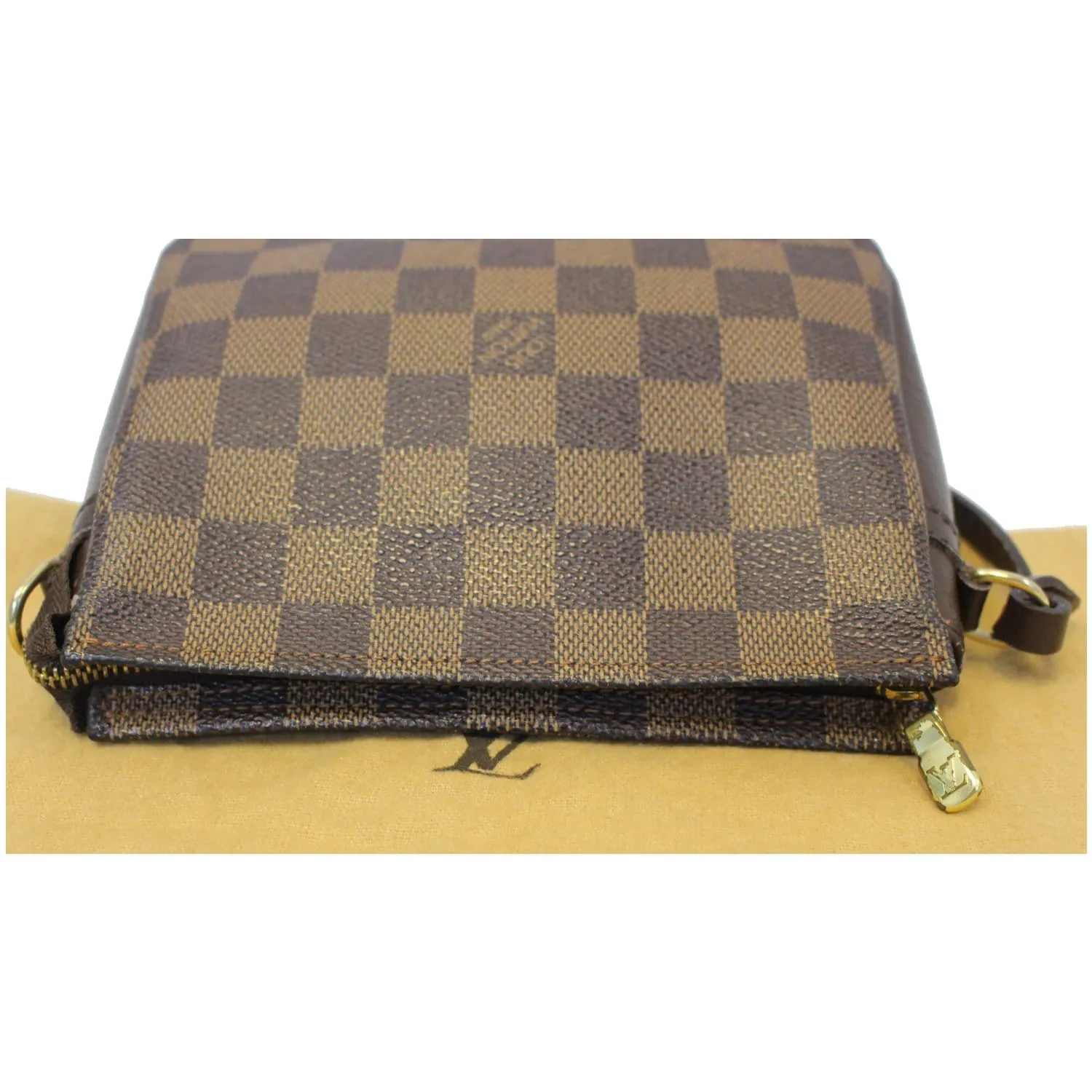 LOUIS VUITTON Truth Damier Ebene Makeup Pouch Bag Brown