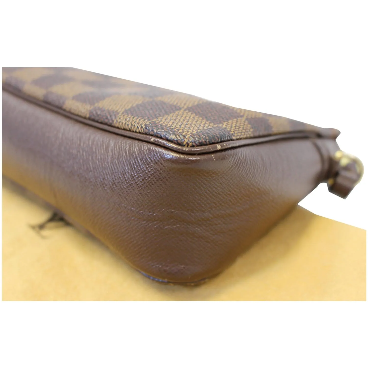 LOUIS VUITTON Truth Damier Ebene Makeup Pouch Bag Brown
