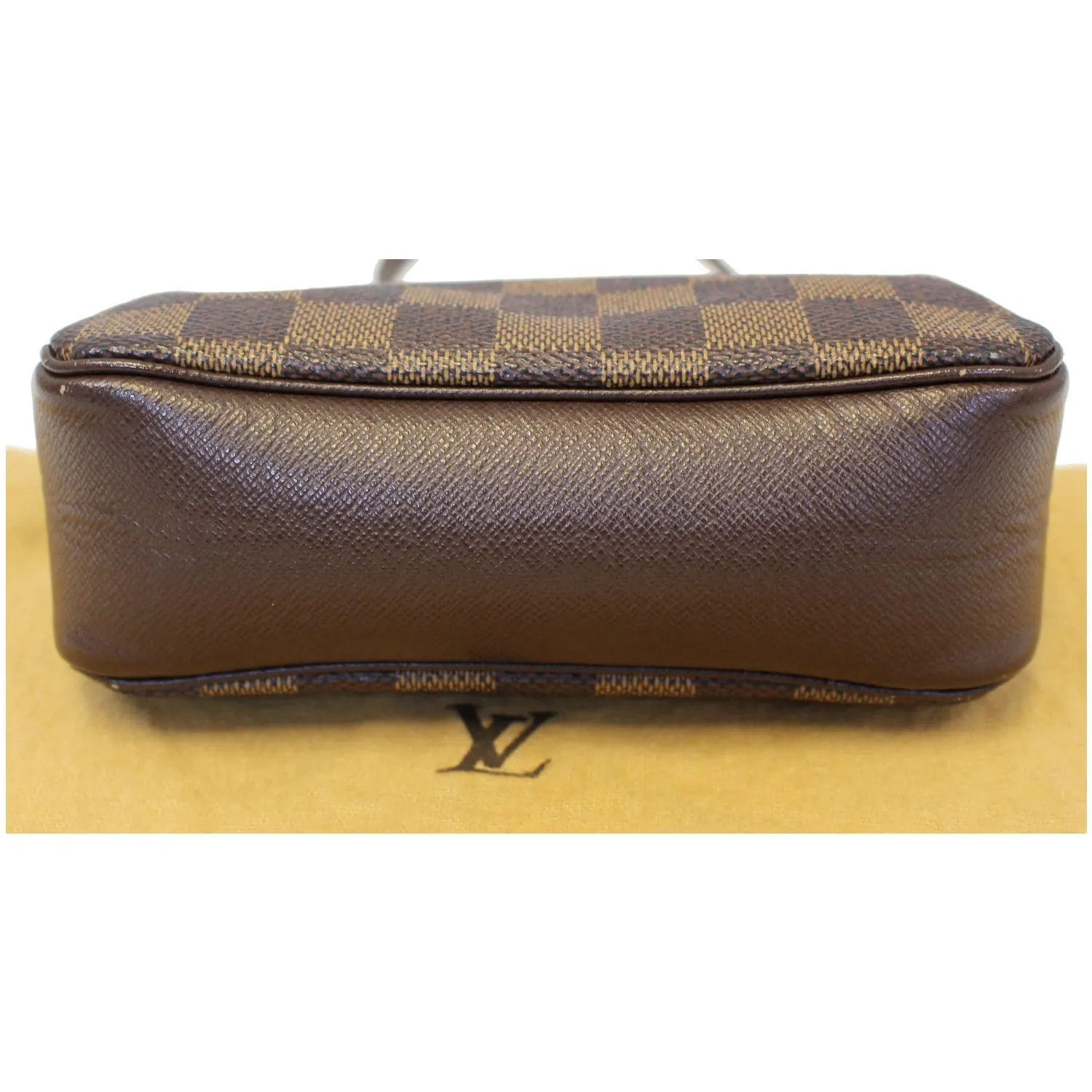 LOUIS VUITTON Truth Damier Ebene Makeup Pouch Bag Brown