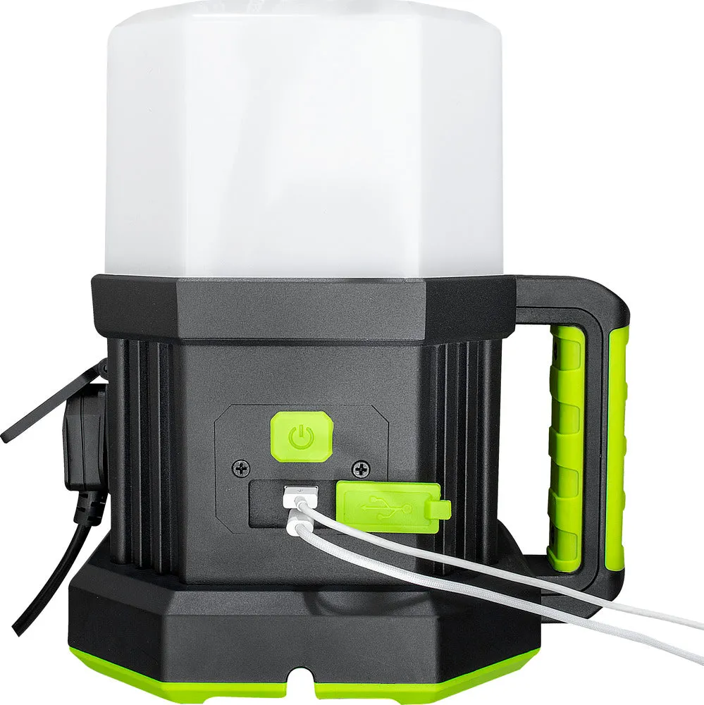 Luceco LWHOA70G65UK Herculous Open Area Worklight 7150lm 66W 6500K 1xUK Socket 3m Cable   UK Plug