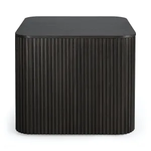 Mahogany Roller Max Dark Brown Square Side Table - Varnished