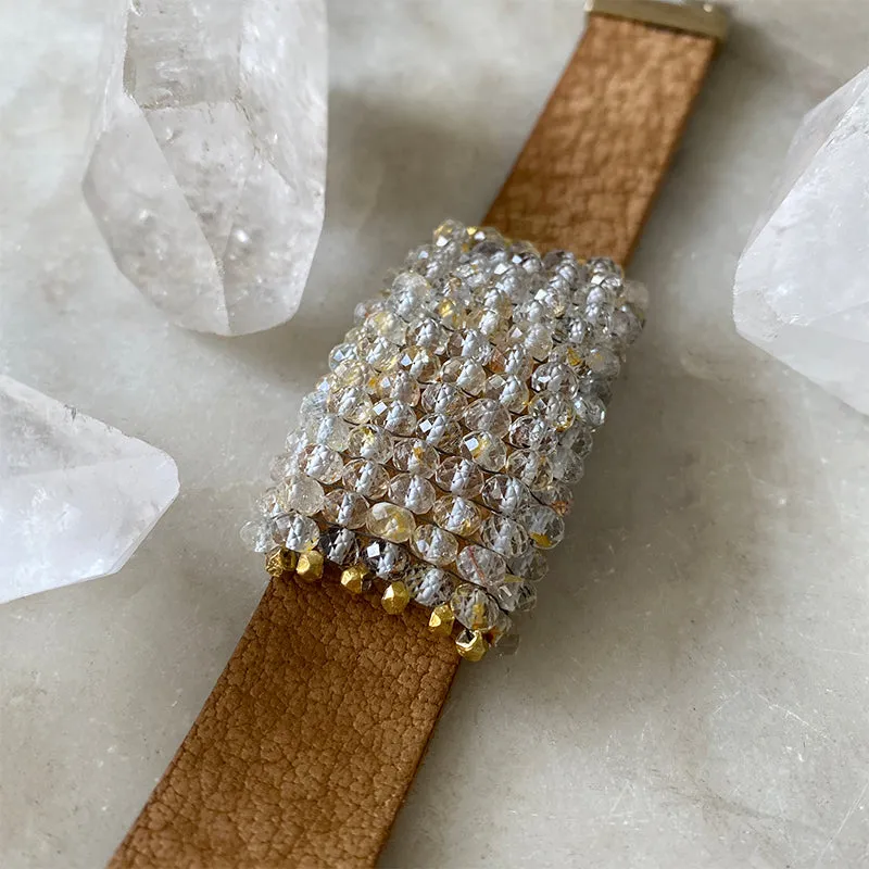 Martell Golden Rutilated Quartz Statement Cuff