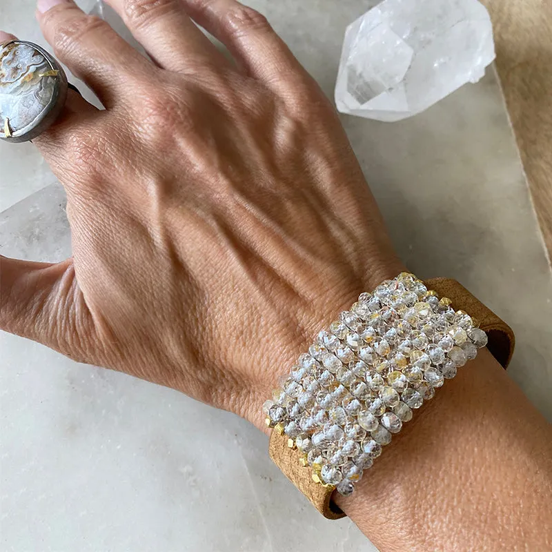 Martell Golden Rutilated Quartz Statement Cuff