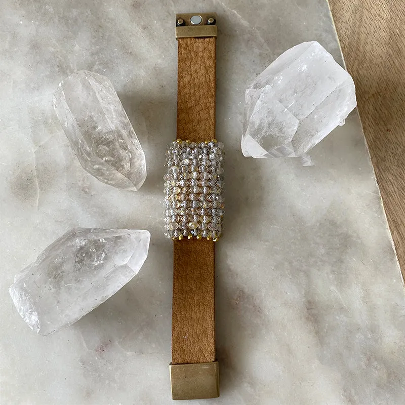 Martell Golden Rutilated Quartz Statement Cuff