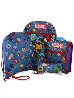 Marvel Kawaii 16" Backpack 5-Piece School Set