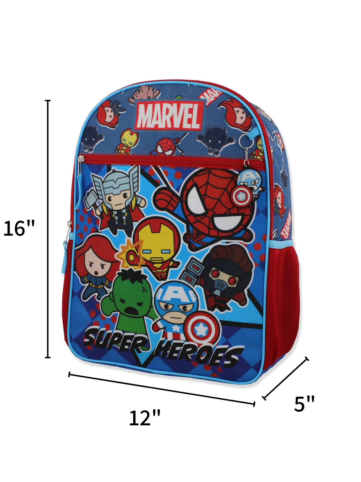 Marvel Kawaii 16" Backpack 5-Piece School Set
