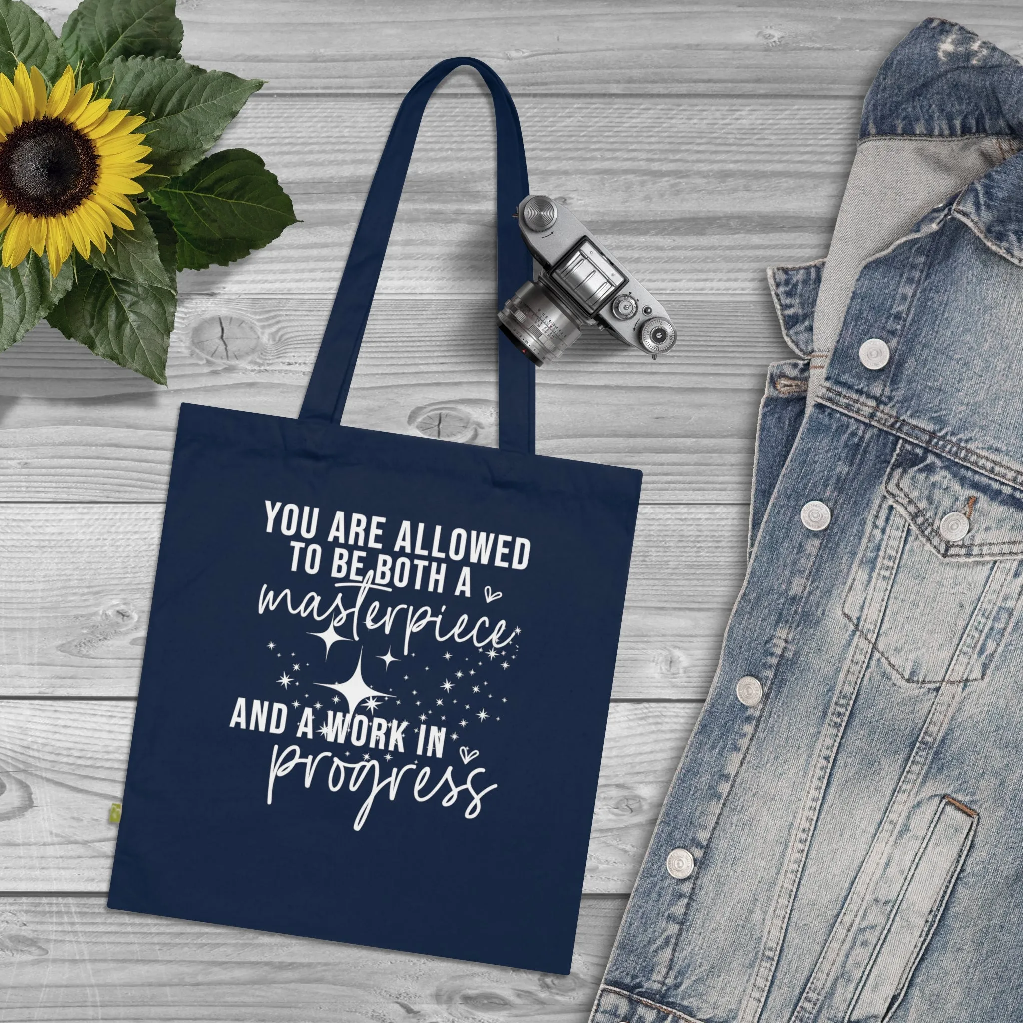 Masterpiece Work in Progress, Organic Tote (Colorful), Printed