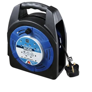 Masterplug HBT2013/4BL 4 Socket 20m 13A Case Reel - Blue