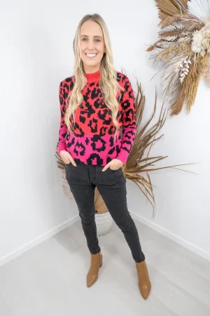 Mel Knit- Red/pink/black