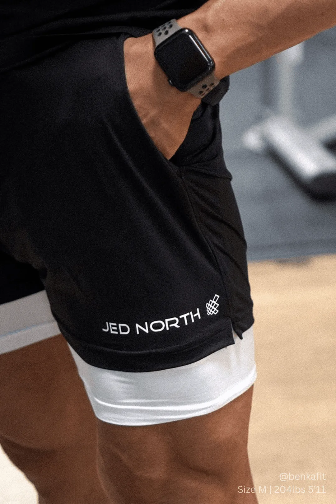 Men's 2-In-1 7" Gym Shorts - Black