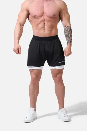 Men's 2-In-1 7" Gym Shorts - Black