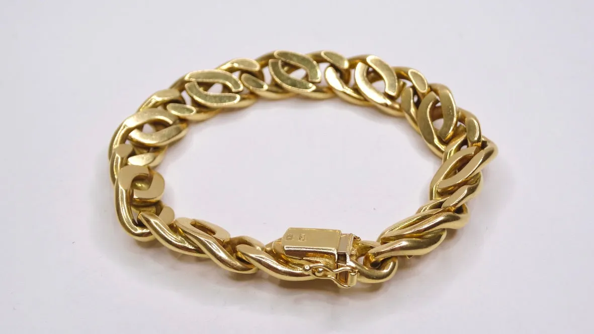 Miami Cuban Bracelet 14k Yellow Gold Chain Link