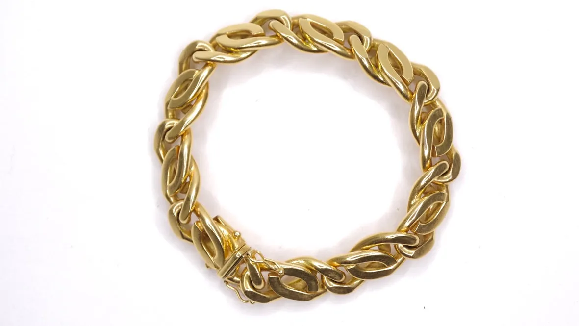Miami Cuban Bracelet 14k Yellow Gold Chain Link
