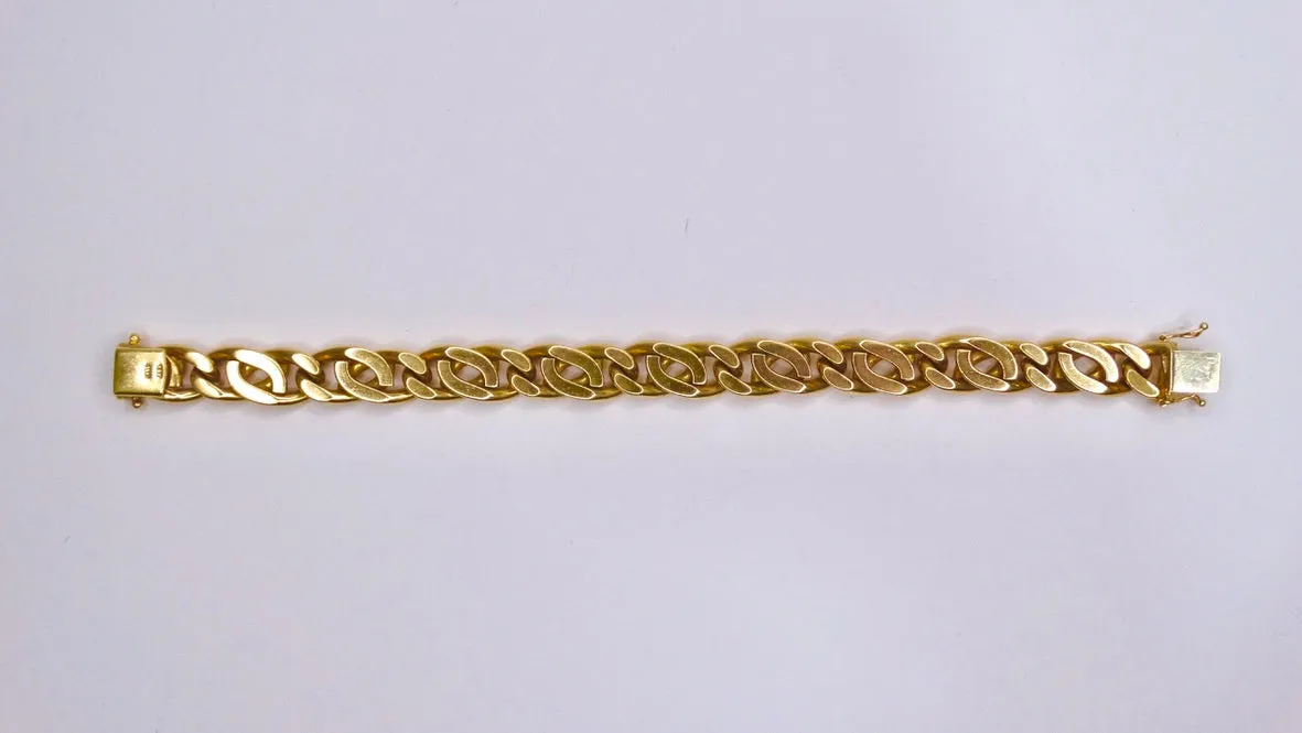 Miami Cuban Bracelet 14k Yellow Gold Chain Link