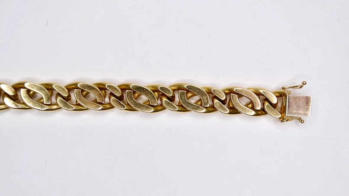 Miami Cuban Bracelet 14k Yellow Gold Chain Link